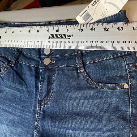 Joe Boxer Women Skinny Jeans size 5 Blue High Rise Stretch Boot Cut NWT Comfy - Picture 2 of 11